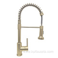 Electroplate Brushed Gold Pull Down Faucet